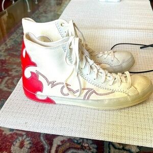 - Converse White Western Sasha High  Sneakers